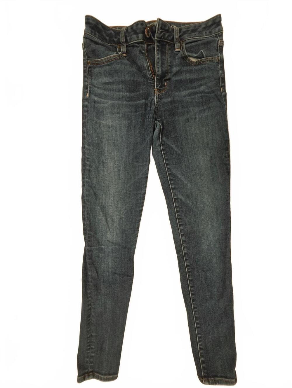 American Eagle Hi-Rise Jegging Jeans Size 6 Regular Super Super Stretch Blue